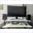 Desk Converter, Height Adjustable Sit to Stand Riser with Wide Keyboard Tray for Dual Monitors | White | MDF+Metal-1052568314