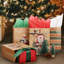 Sacs-cadeaux de Noël avec papier de soie, 30 sacs d'emballage de Noël avec poignées