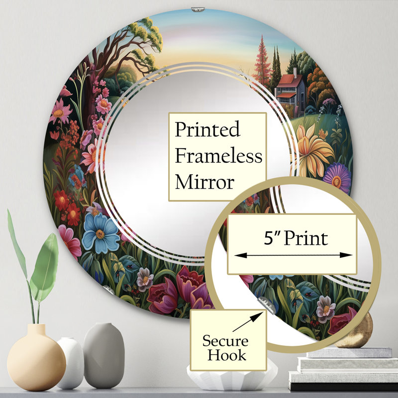Circle Mirror, 24" x 24"