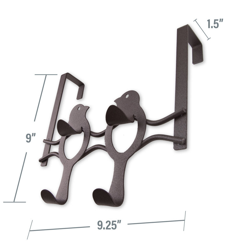 Tewksbury Steel Over-the-Door 4 - Hook Wall Mounted Coat Rack