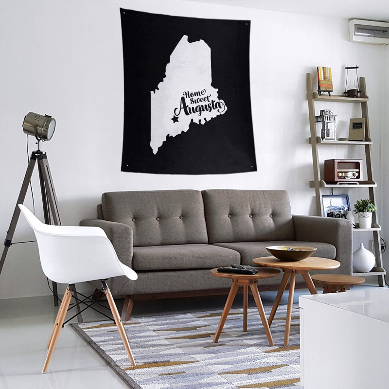 Tapisserie Augusta, Maine, H 27,5 po x l 37,5 po, Noir