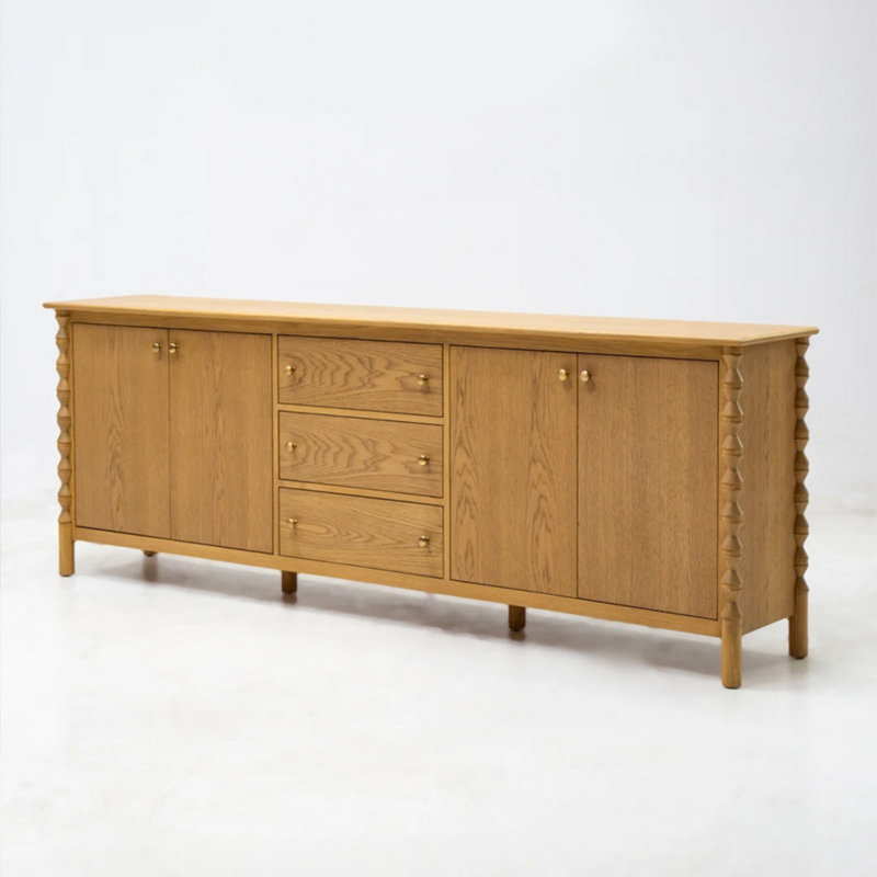 Buffet en bois massif à grande capacité Retro
