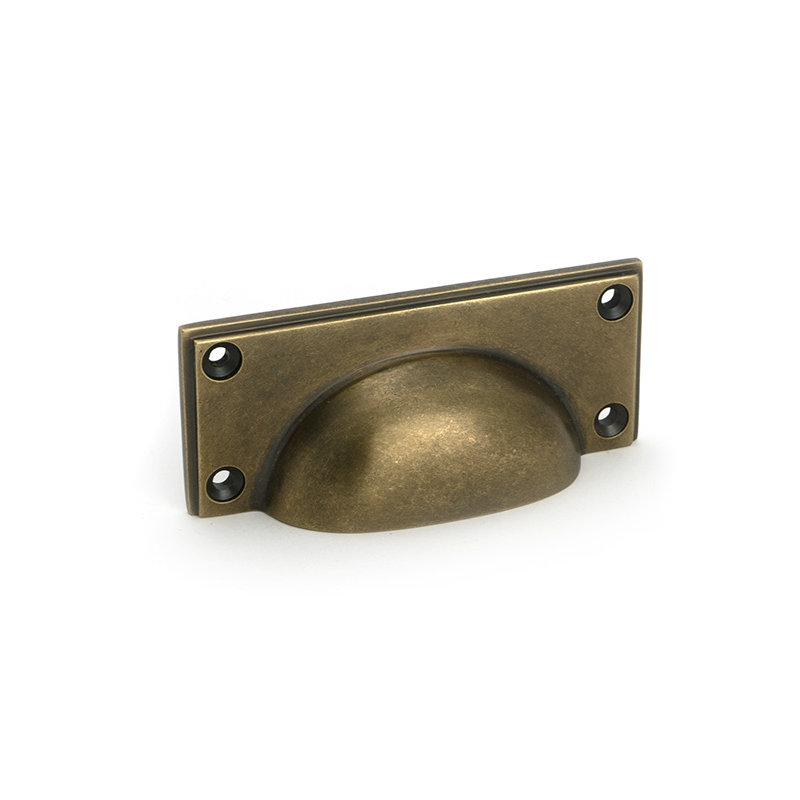 3.3 cm centre Bin Pull, Burnished Brass