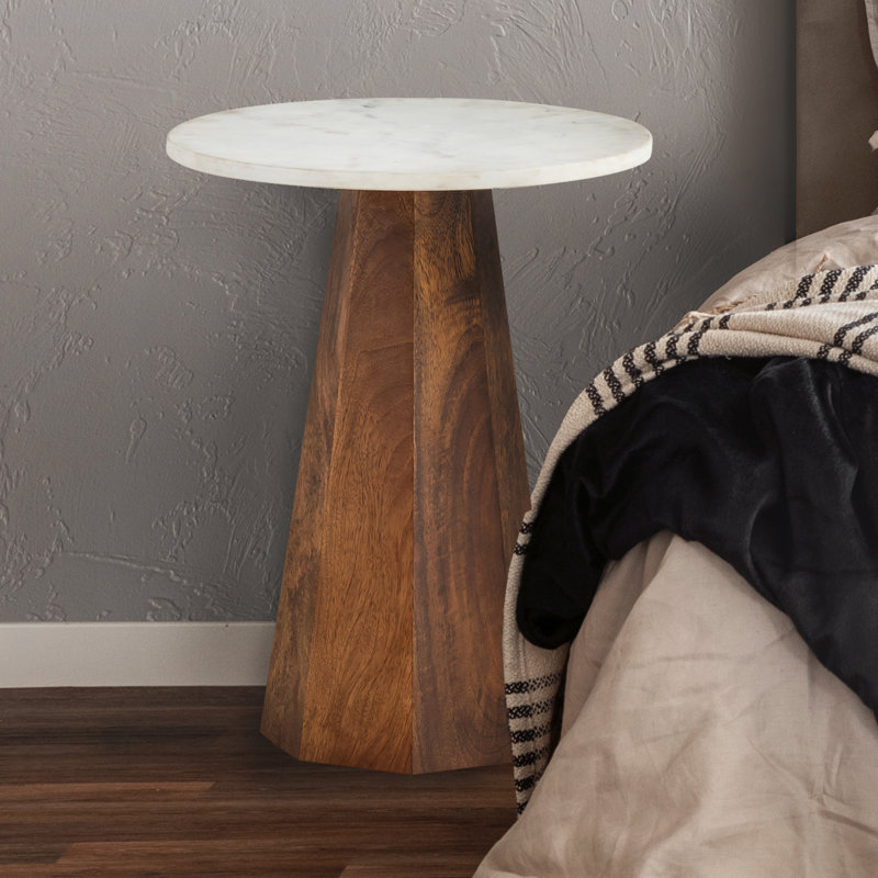 Table d'appoint en bois naturel Aaleeyah