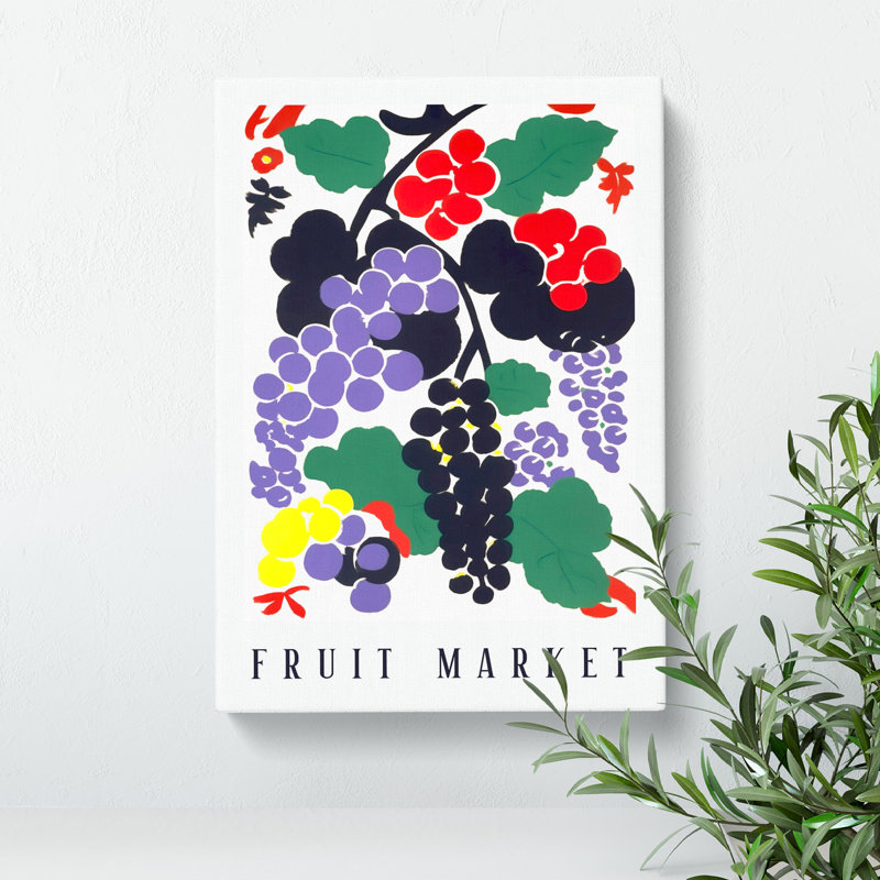 XMKTMKT-371 Grapes Fruit Market Exhibition Vol.7 - Wrapped Canvas Print, 50cm H x 35cm W x 3cm D