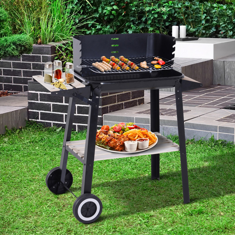 Symple Stuff 87cm W Barrel Charcoal Grill