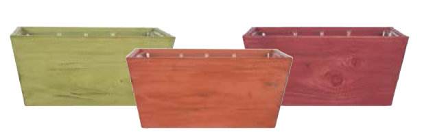 Panier en bois massif, Orange, H 5 po x l 9 po x P 12,5 po