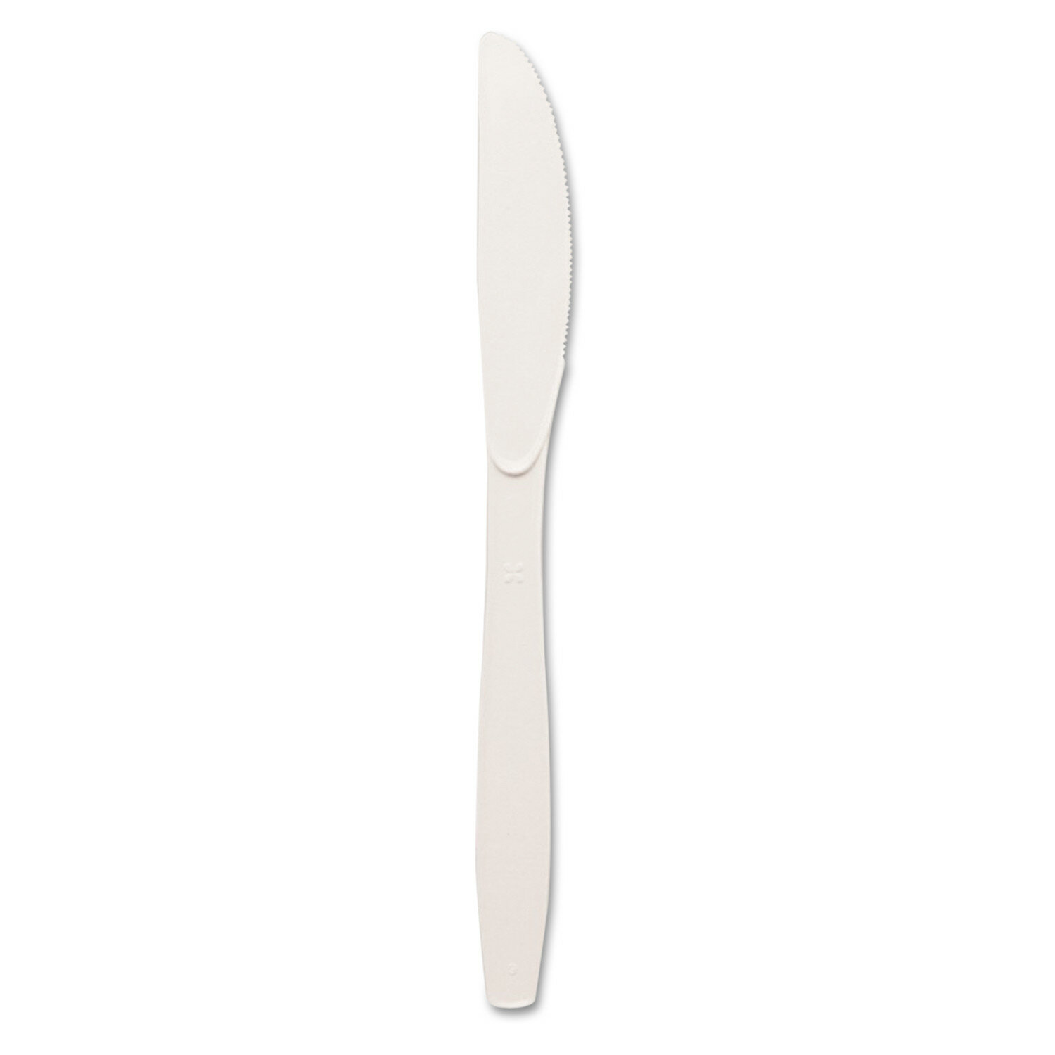 Dixie® Plastic Utensils, Medium-Weight Knives, White, Box Of 100