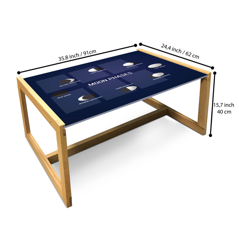 Irland Sled Coffee Table, 90cm H x 62cm W x 40cm D