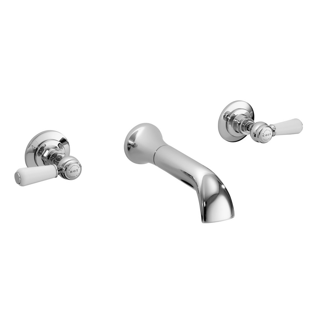 2 Handle Wall Bath Faucet Bath Filler
