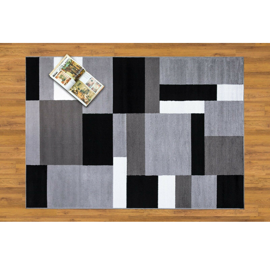 Resnick Luxury Grey/Black Rug