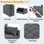 Tufted Convertible Sleeper Sofa With Chaise With Foldable Seat Back And Pull-out Chaise Lounge Extension