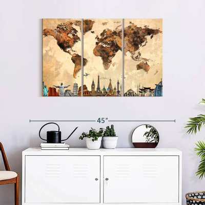«Rustic Map», reproduction sur toile