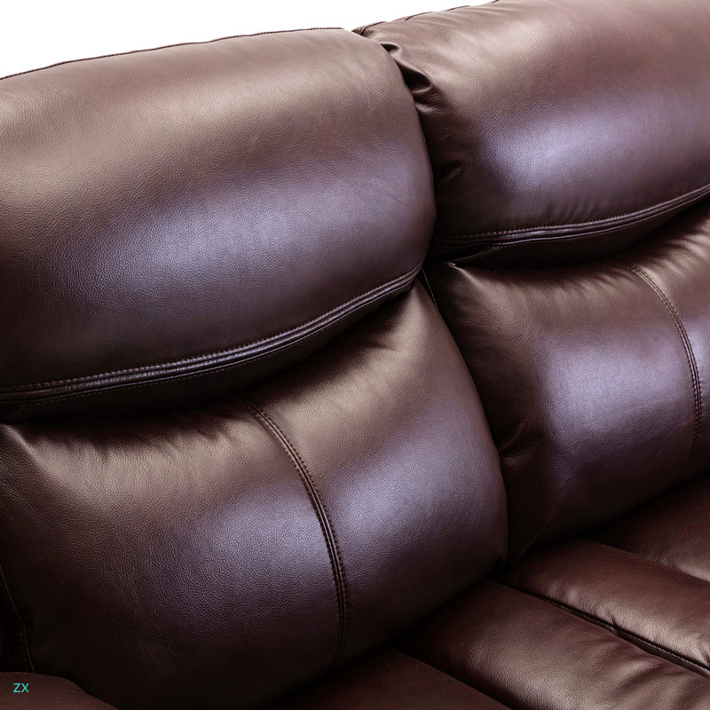 1+2+3 Manual Recliner Loveseat Reclining Sofa Set, Dark Brown