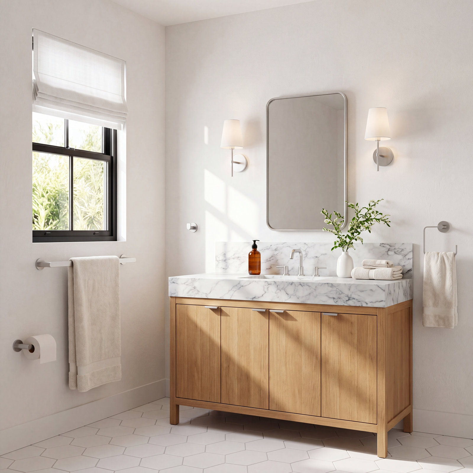 Arden 4-Piece Bathroom Hardware Set, Brushed Nickel