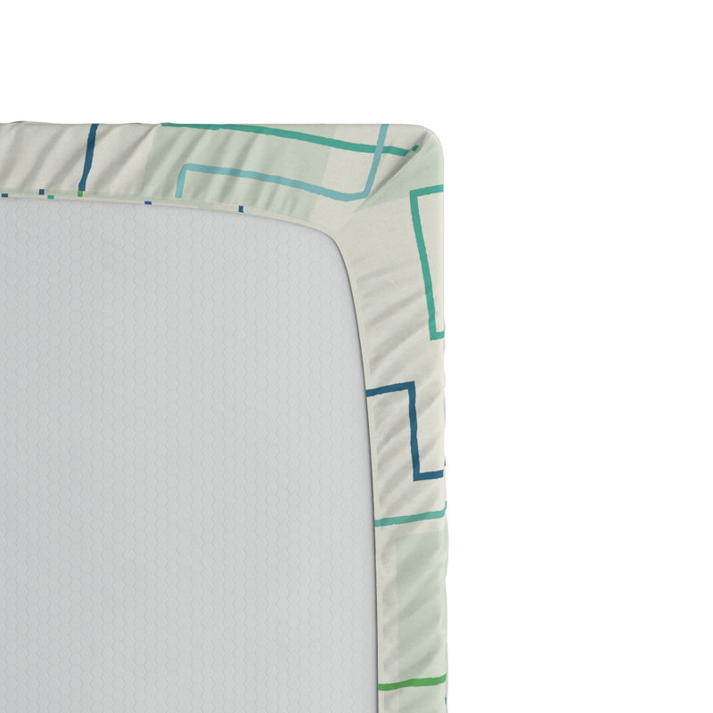 Microfiber Geometric Fitted Sheet, Twin XL Fitted Sheet