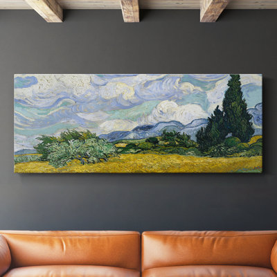 Wheat Field with Cypresses- Gallery Wrapped Canvas -Ready to Hang