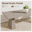 Table de salle à manger rectangulaire 71 "pour 6 à 8 personnes - table de cuisine moderne en bois avec pieds robustes et robustes, mobilier de salle à manger résistant aux égratignures, table grise Only)-2039059892