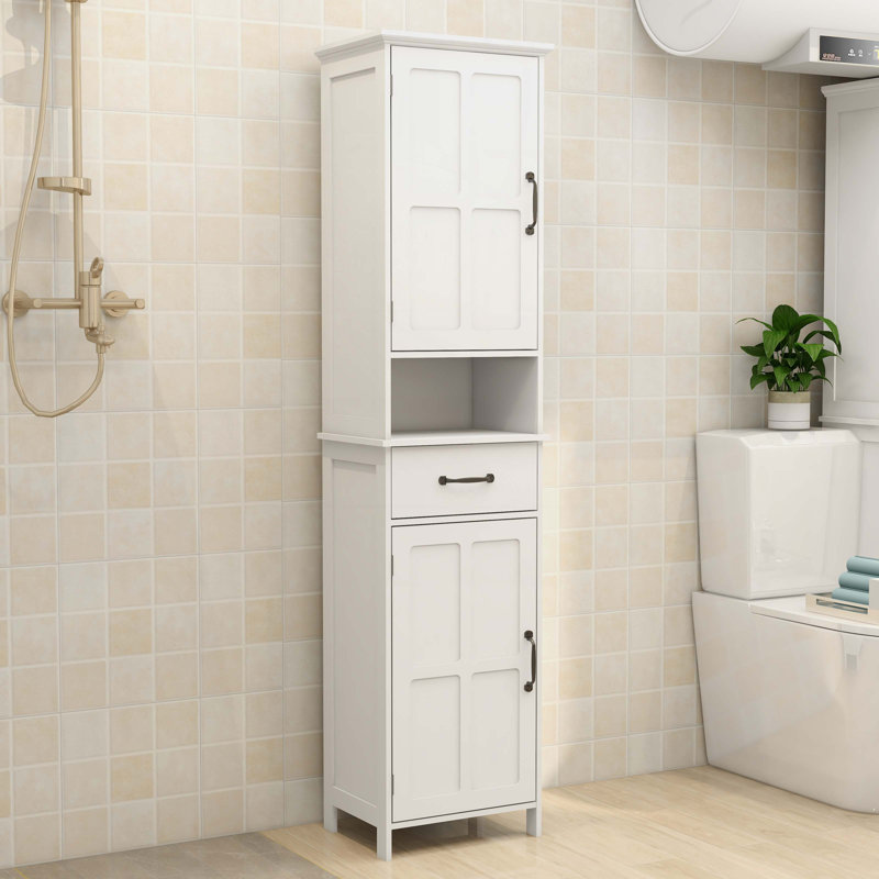 Slim Bathroom Storage Cabinet with Drawers