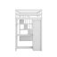 Lit mezzanine simple avec tiroirs, tablettes et escaliers