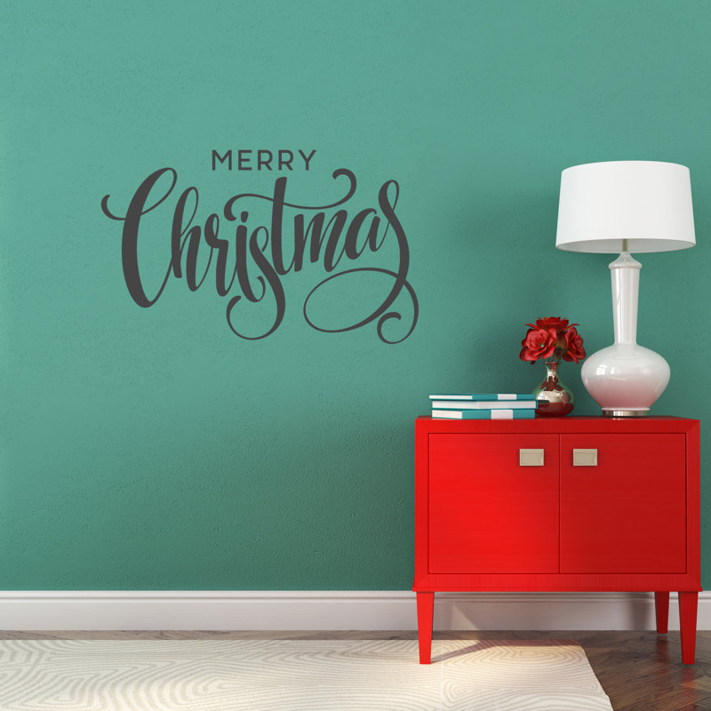 Décalcomanies murales joyeux de noël, Gris foncé