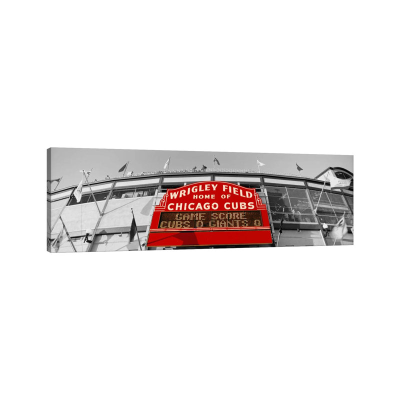 USA, Chicago, Cubs, baseball Color Pop - Giclée sur toile tendue avec châssis, H 12 po x l 36 po
