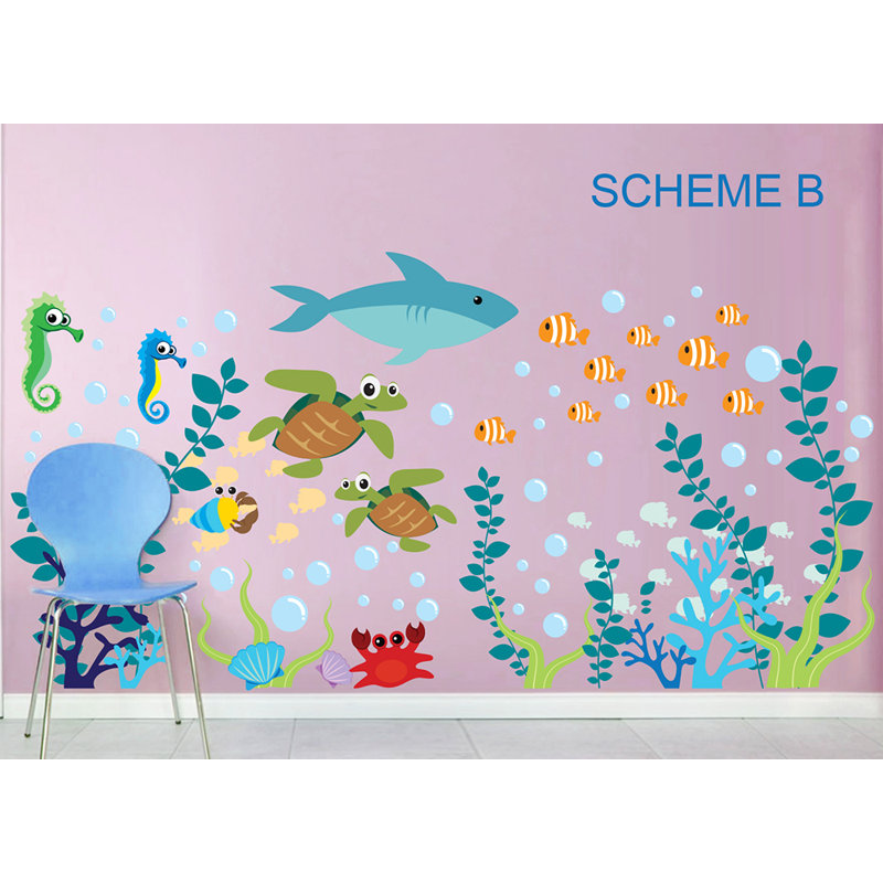 Décalcomanie murale Sous la mer et océanique, Schéma B