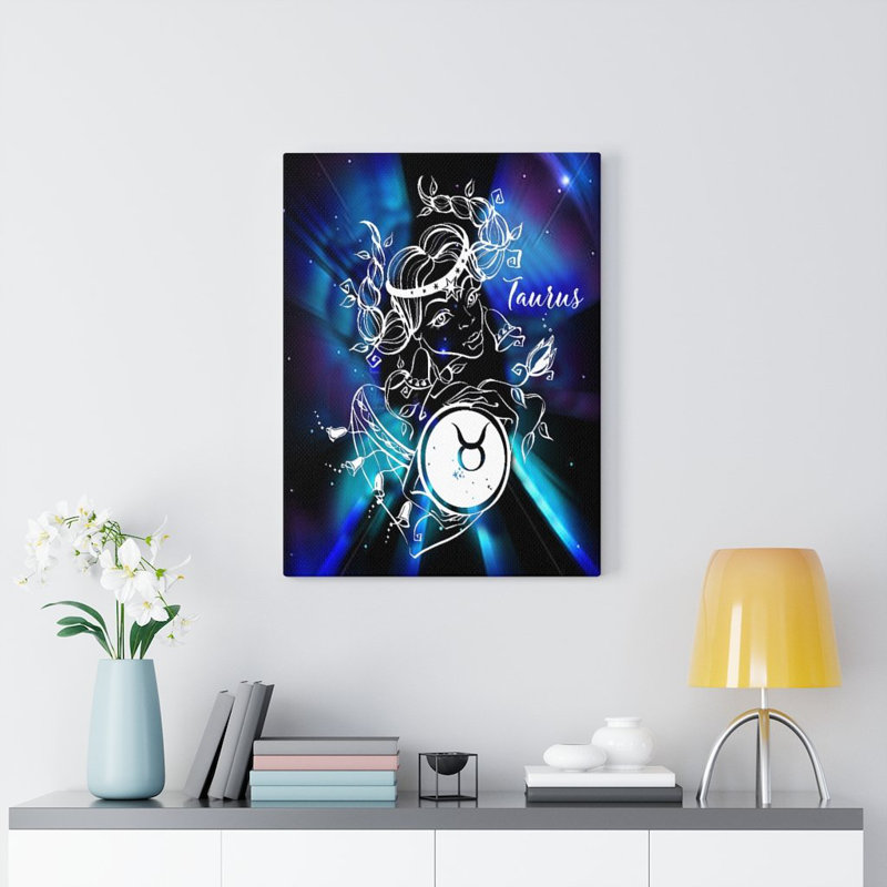 Taurus Zodiac Horoscope Sign - Wrapped Canvas Print, 76cm H x 61cm W
