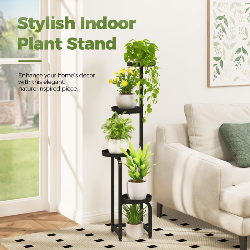 Support pour plante d'intérieur ou d'extérieur, fleur de coin en métal