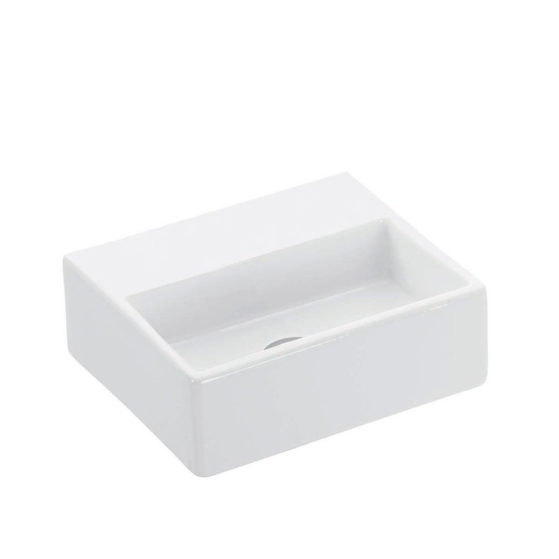 Quattro 13'' L Bathroom Sink, Glossy White