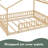 Wood Bed House Bed Frame With Fence-467892336-467892339