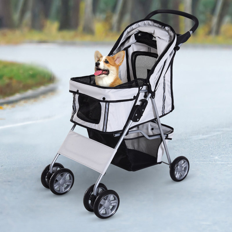 Poussette standard pliante, Gris