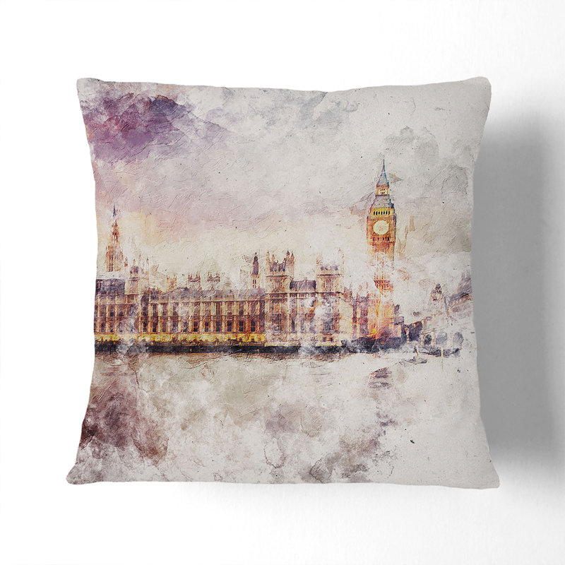 Square Throw Cushion, Stone, 55cm H x 55cm W x 20cm D
