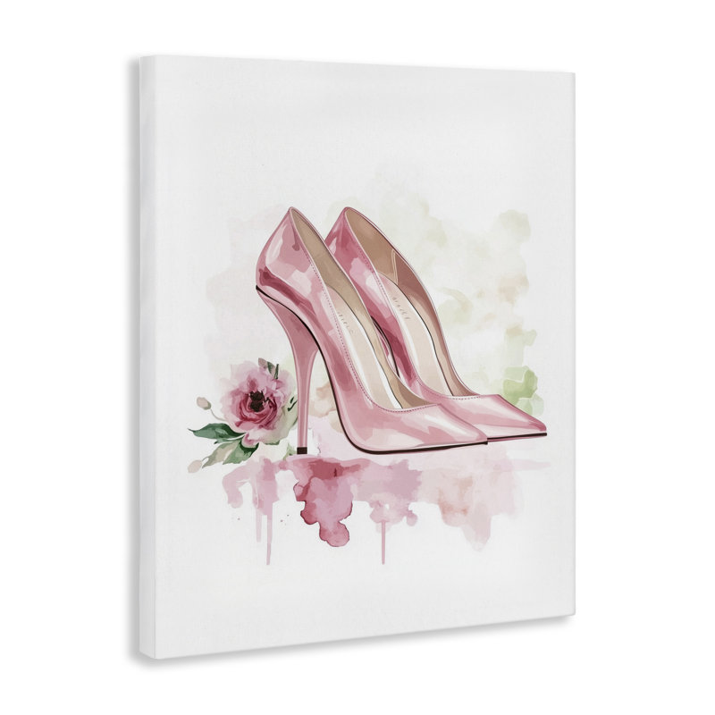 Toile Rosy Pastel Heels, design par Christine Simpson Art, H 30 po x l 24 po