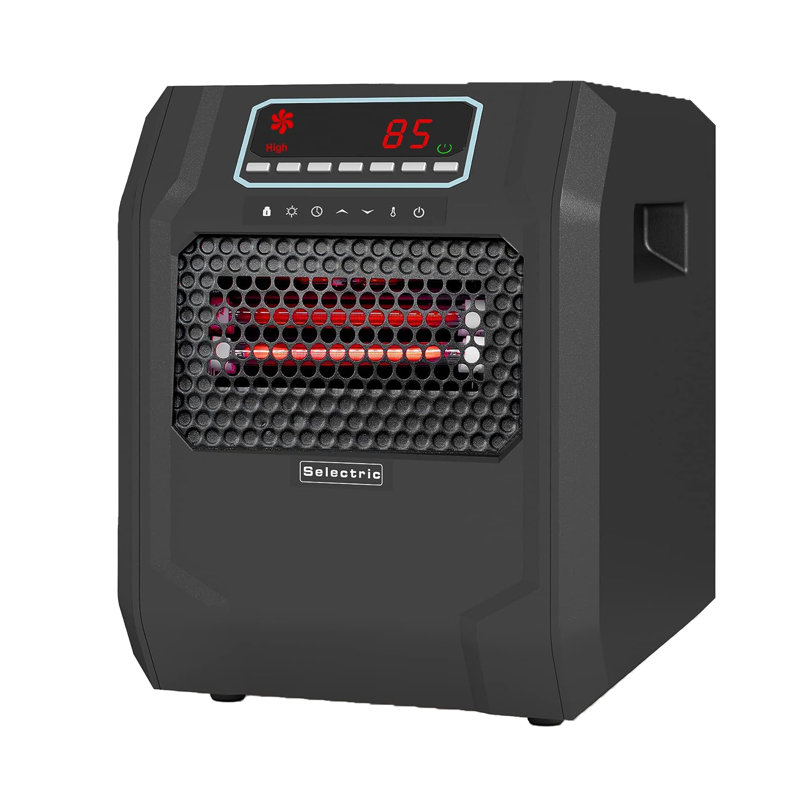 VOLTORB 1500 Watt Electric Compact Space Heater with Adjustable Thermostat , Remote Included and with Digital Display