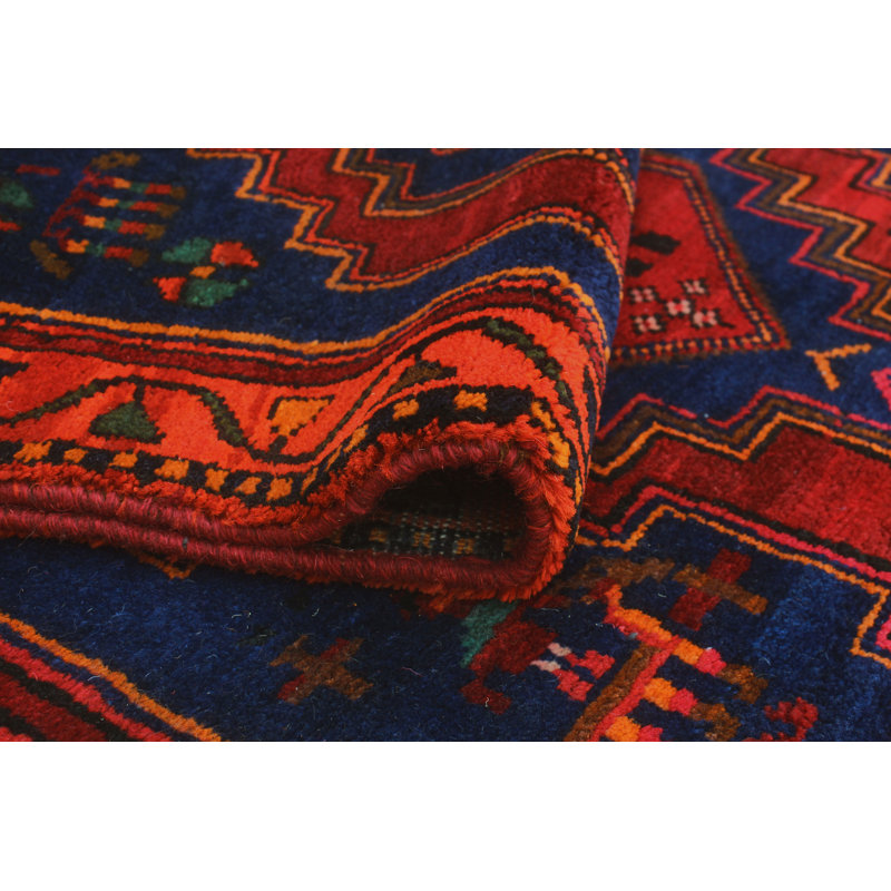 One-of-a-Kind 3' x 11'10" 1980s Runner Wool Area Rug in Red