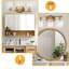Luminaire de salle de bain en or brossé avec abat-jour en verre martelé, fixation murale antirouille, conception à 3 lumières pour un décor moderne et rétro