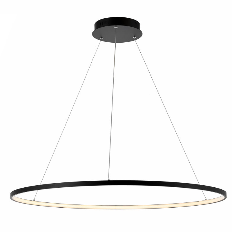 Odin 1 - Light LED Pendant, 0.75" H x 34.88" W x 34.88" D, Matte Black