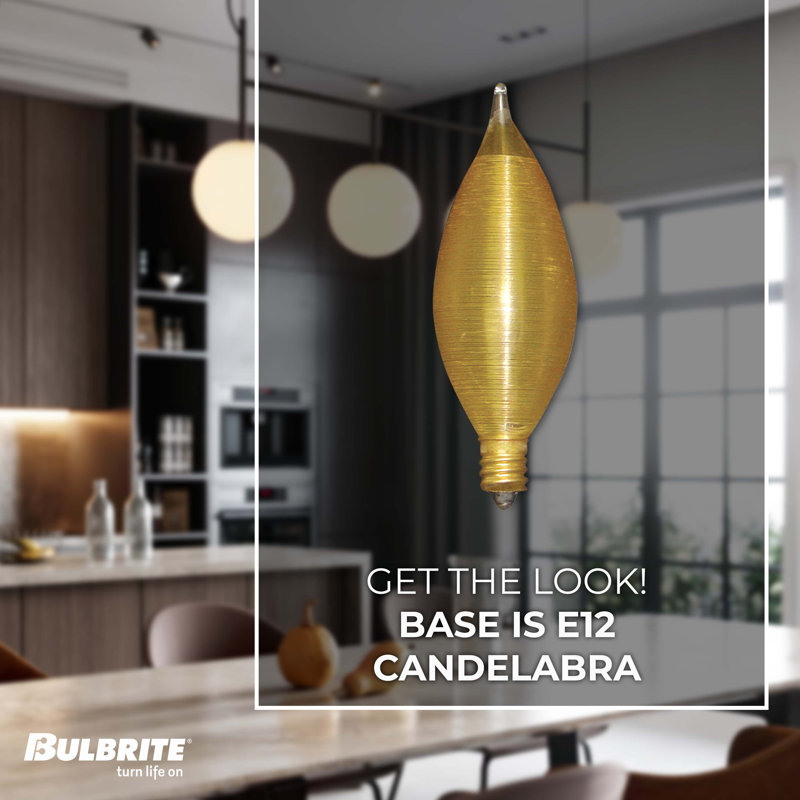 25 Watt, Amber T3 Incandescent Dimmable Light Bulb