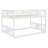 Full Over Full Bunk Bed With Ladder, White