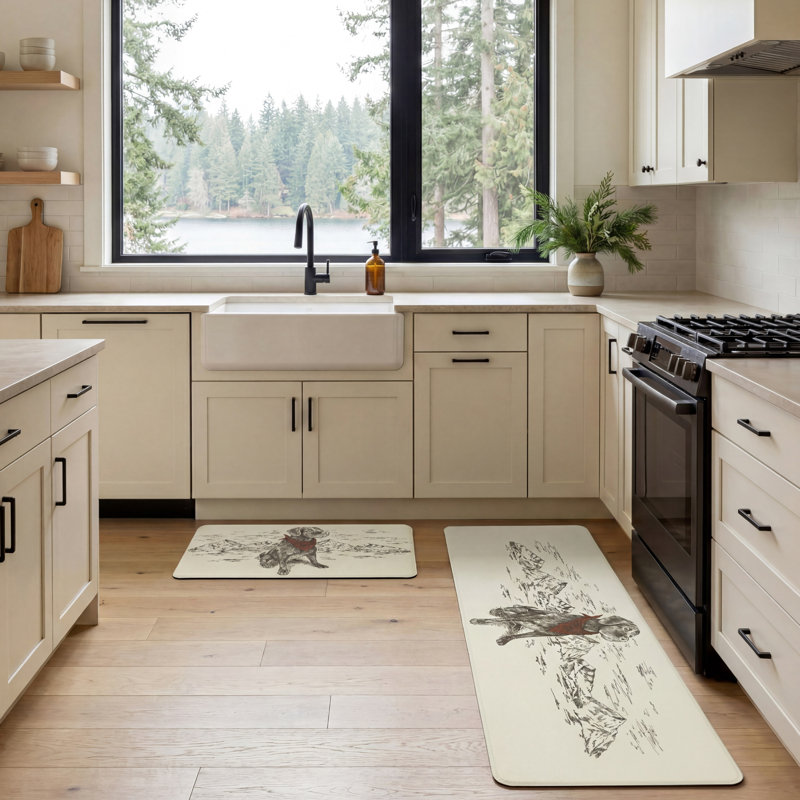 Ensemble de tapis de cuisine Eddie Bauer, Beige multicolore
