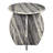 Venus Modern 17.5" Round Gray/Black Solid Marble End Table, Natural Stone Accent Side Table with Sculptural Cross Base for Living Room