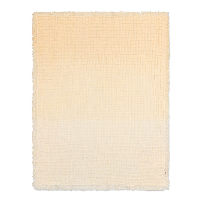 Blush Ombre Muslin Blanket, Yellow