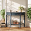 Table console demi-lune TREXM en pin massif, 99 cm L x 40 cm P x 77 cm H, 1 tiroir