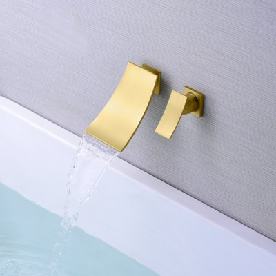 Robinet de baignoire mural, robinet de baignoire cascade avec poignée simple