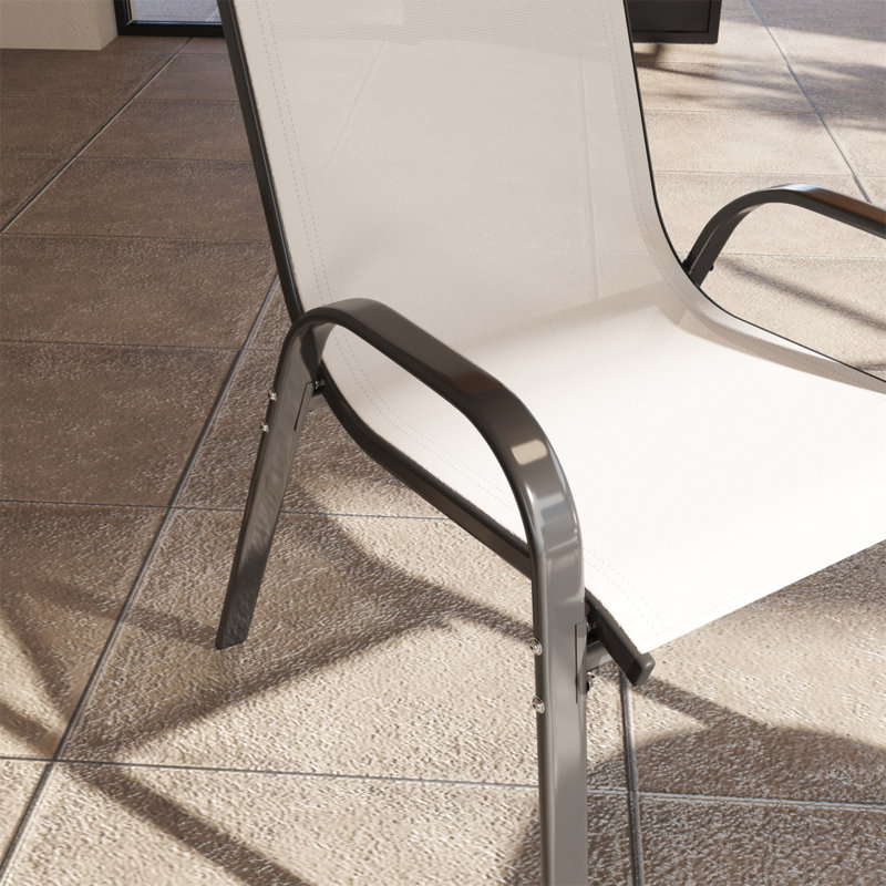 Ensemble de 4 chaises d'extérieur empilables
