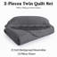 Ensemble de couvre-lit en microfibre embossée 3 pièces avec taies d'oreiller assorties-113737682-113737670