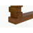 47.24" Wood Console Table With Block Stacked Design