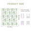 Shower Curtain Floral Botanical Plants Leaves Bathroom Curtain Waterproof 180x180cm, Mildew & Mould Resistant Polyester with 12 Hooks-1833571920