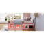 Lit plateforme moderne en bois avec rangement, rose et blanc, chambre confortable